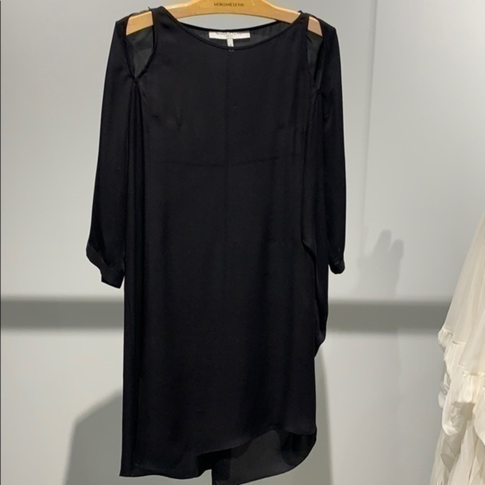 EUC Morgane Le Fay black silk “Santa Cruz” dress